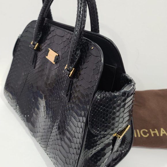 MK RUNWAY COLLECTION ✅ Michael Kors Runway GIA PYTHON SATCHEL ~ $2195⭐ NWT's - Picture 4 of 16